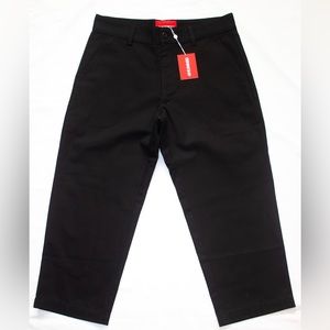4HUNNID Embroidered Black Chino Pants